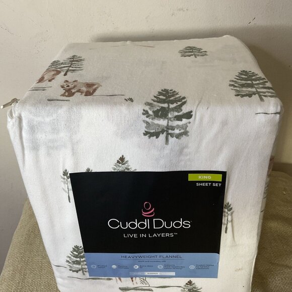 Cuddl Duds King Size Heavyweight Sheet Set Painted Landscape - Picture 4 of 8